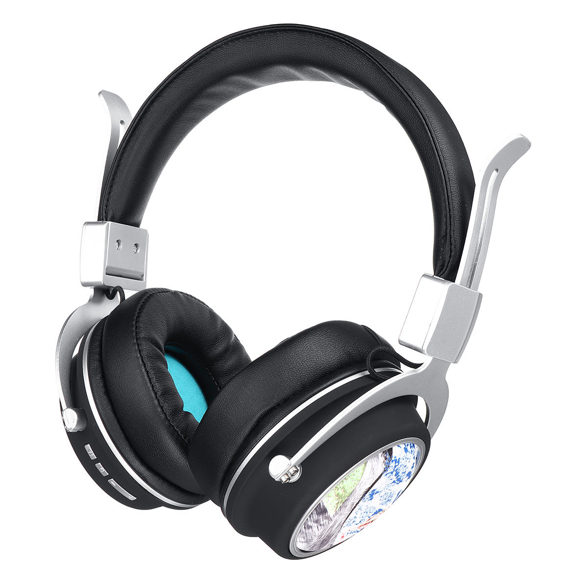 MH5 Auricular inalámbrico Bluetooth 5.0 Auriculares plegables Patrón Tarjeta TF estéreo 3D AUX para auriculares con micr