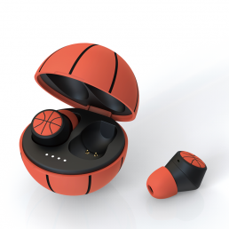 EMEY TWS Auriculares estéreo inalámbricos deportivos con forma de fútbol de baloncesto Impermeable bluetooth 5.0 Auricul