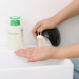 Baño de dibujos animados forma de caracol líquido Jabón dispensador de loción lavado de manos desinfectante champú de du