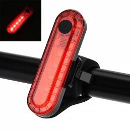 XANES TL09 COB LED 4 modos de luz trasera de bicicleta IPX5 Impermeable luz de advertencia de carga USB
