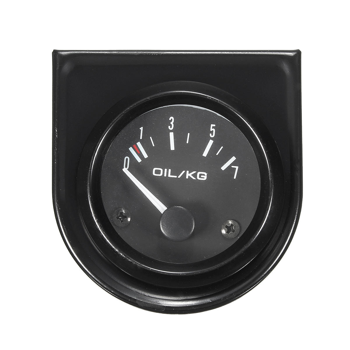 2 Inch 52 mm Universal Coche indicador negro Oil manómetro 0-7kg / cm blanco luz LED