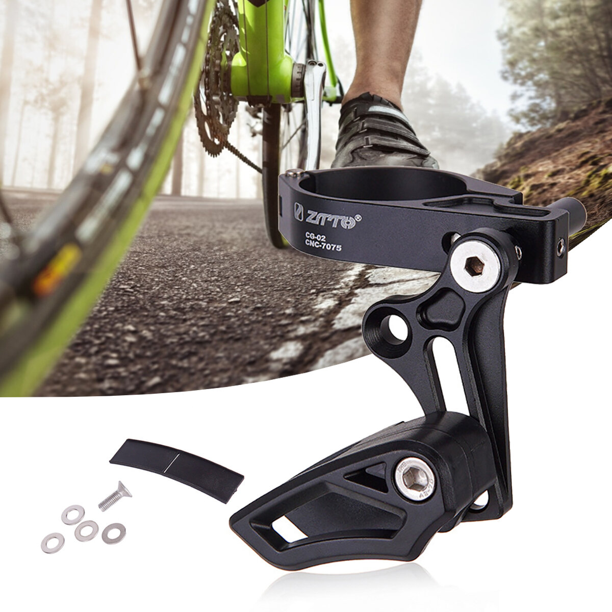35 ~ 31.8mm Guía de cadena de bicicleta Direct Mount Chainring Bike Abrazadera Protector para MTB