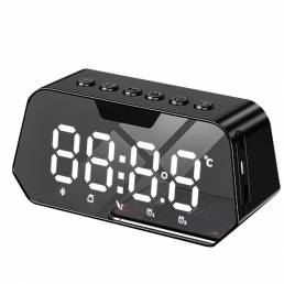 B118 Alarma de altavoz bluetooth 5.0 Reloj Modos de reproducción múltiple LED Altavoz de espejo con función FM Sonido es