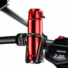 BIKIGHT Soporte de botella de bicicleta ajustable 22-35 mm Manillar de bicicleta Portabotellas de agua Ultraligero MTB S