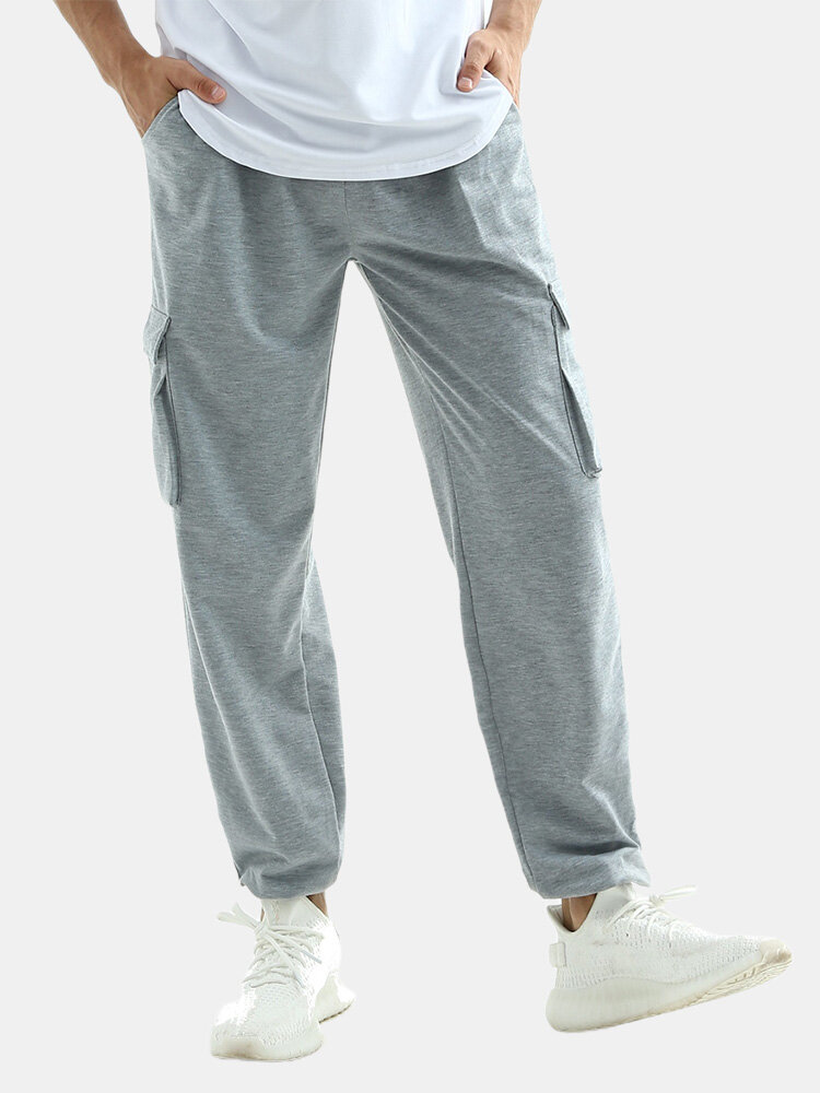 Jogger Gery de varios bolsillos con cintura elástica de algodón para hombre Pantalones