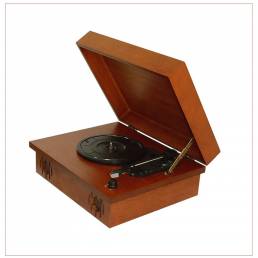 Bakeey bluetooth Reproductor de vinilo Artesanía de madera Gramófono Reproductor de discos Altavoz portátil multifuncion