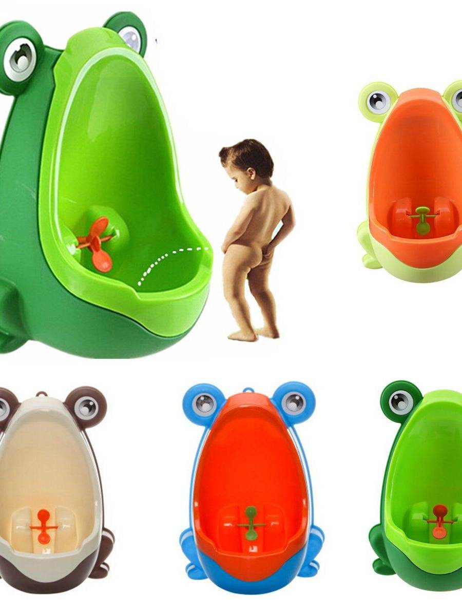 Moda rana niño bebé entrenamiento para el baño niños orinal orinal entrenador orina Cuarto de baño accesorios decoración