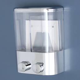 2 piezas 400 ml Empuje de montaje en pared Tipo Champú líquido Jabón Dispensador de ducha Gel Contenedor Cuarto de baño