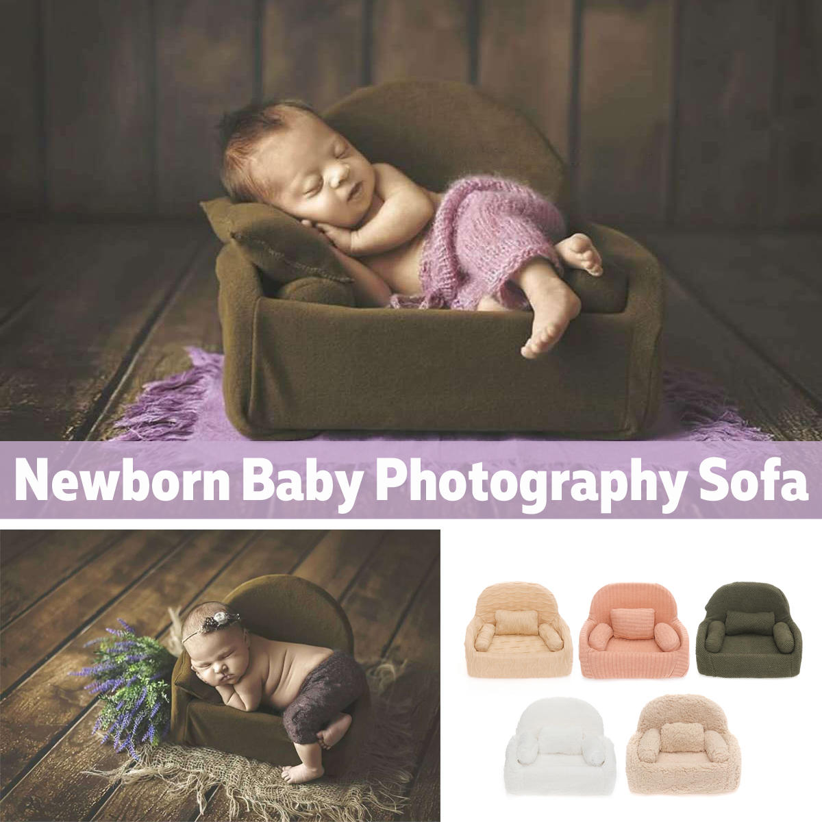 4 en 1 recién nacido bebé niño niña fotografía sofá silla Soft cojín de asiento de bebé
