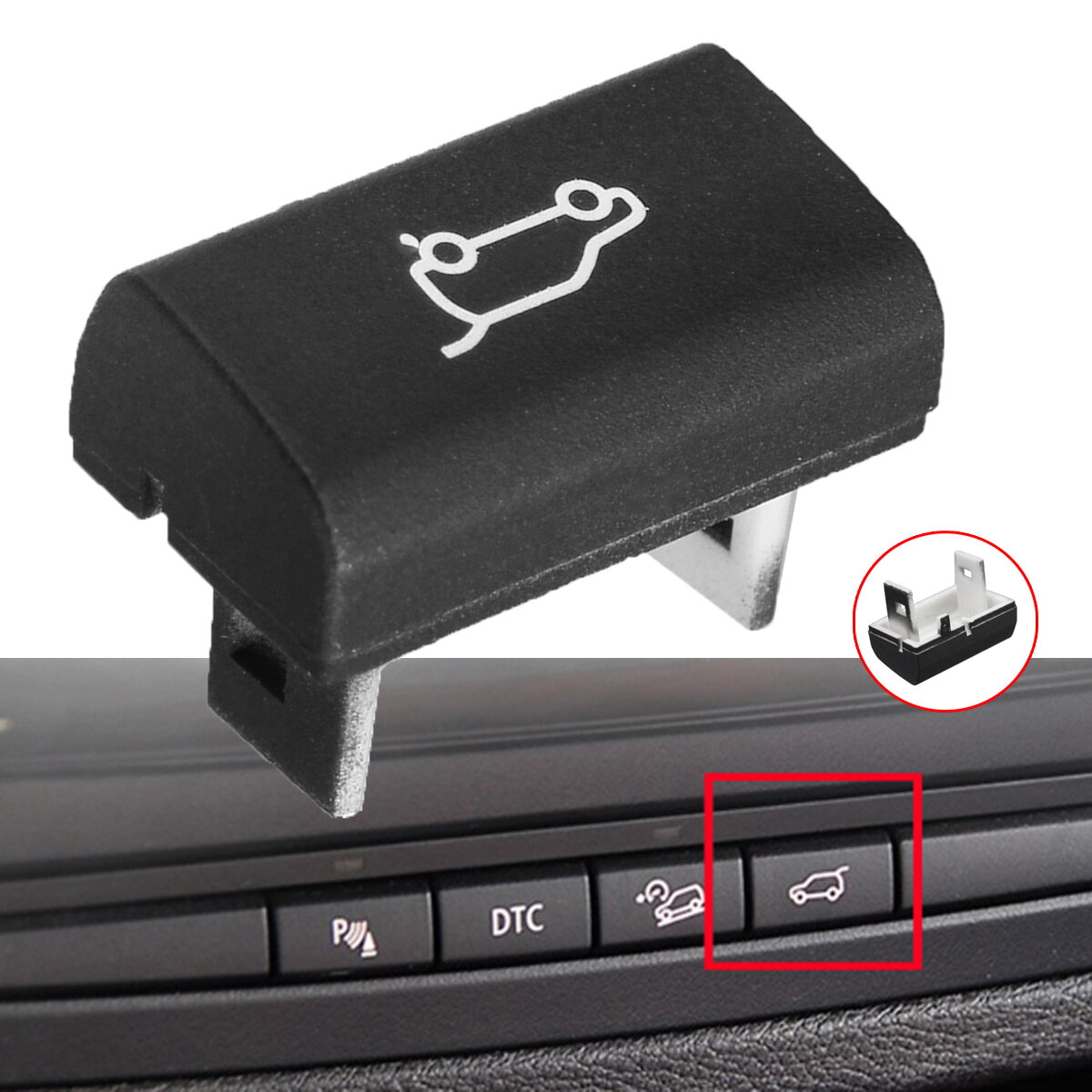 Cubierta del botón del interruptor del maletero trasero de la puerta trasera para BMW X5 E70 2006-2013 X6 E71