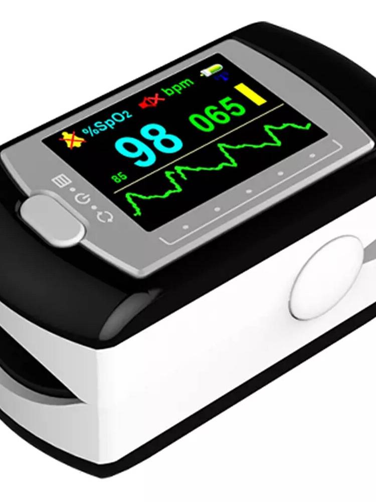 Oxímetro de pulso portátil CMS50E OLED SPO2 Saturación de oxígeno en sangre Corazón Frecuencia Monitor Saturador USB Con