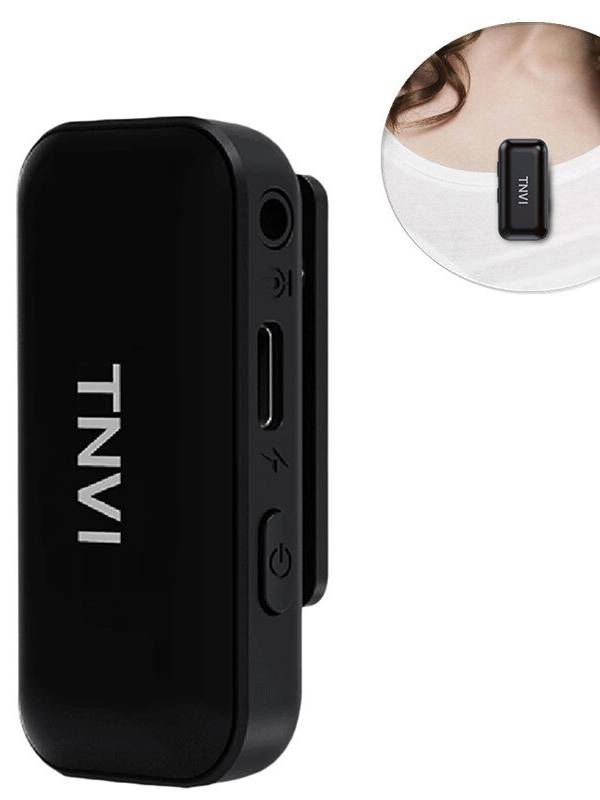 TNVI V3 Sistema inalámbrico Micrófono con transmisor recargable Reveiver Lapel Lavalier Micrófono para computadora Smart