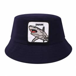 Cotton Fisherman Sombrero Animal Print With Shark Sun Sombrero