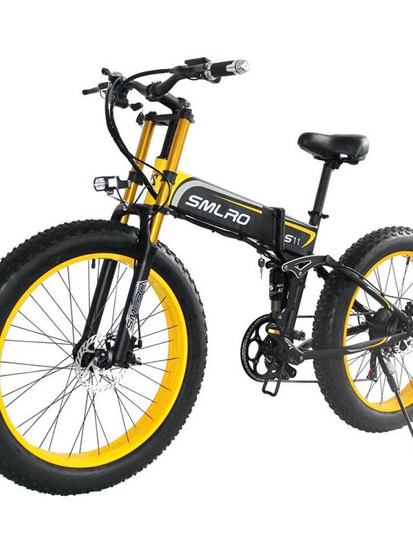 SMLRO S11PLUS 48V 10Ah 500W 26in neumático gordo bicicleta ciclomotor eléctrica plegable 35 km / h bicicleta eléctrica d