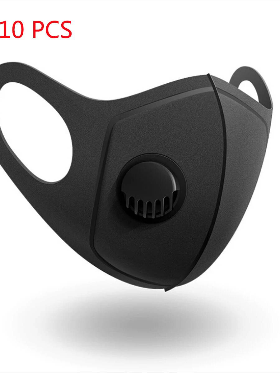 10 PCS PM2.5 Máscaras faciales cámping Ciclismo de viaje Filtro de 3 capas Máscara bucal antipolvo transpirable