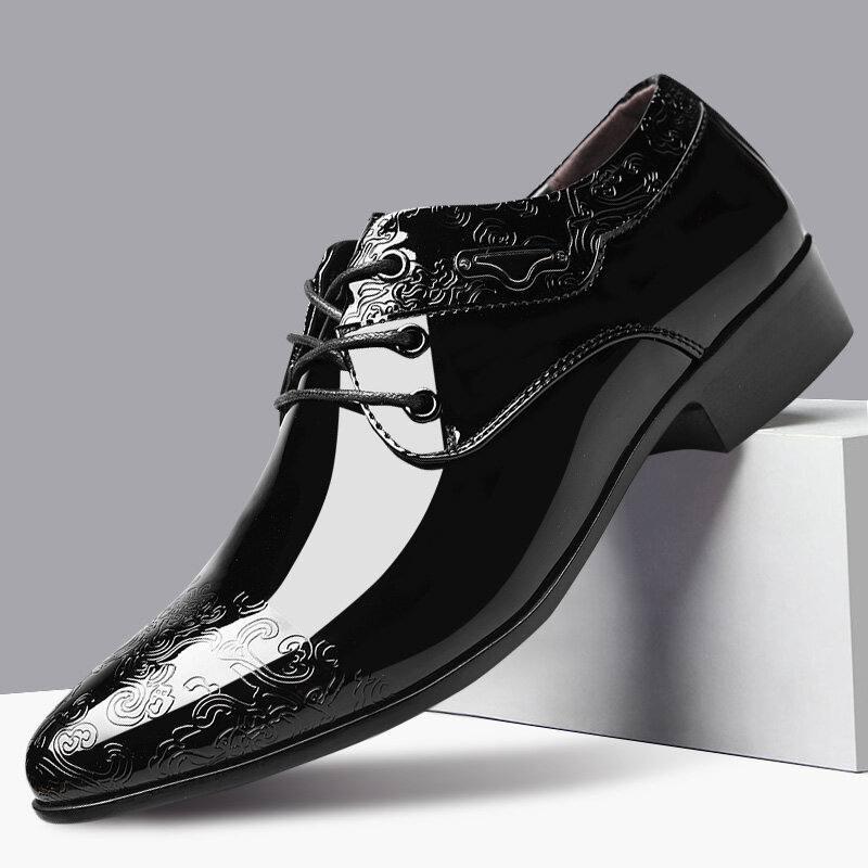 Hombres puntiagudos transpirables antideslizantes cómodos zapatos de tacón alto de negocios Vestido