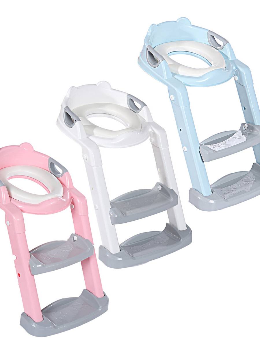 PVC Soft Advances Escalera de baño para niños Stepwise Inodoro para niños plegable