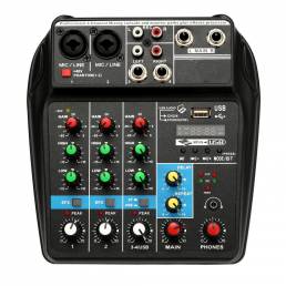 TU04 Mezclador de audio Consumidor profesional de mezcla de 4 canales Bluetooth energía Monitor Rutas Plus Procesador co