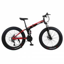 26 pulgadas 21 velocidades neumático gordo plegable bicicleta de montaña rueda de radios bicicleta de montaña bicicleta