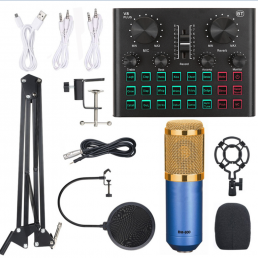 Bakeey BM-800 Tarjeta de sonido bluetooth Micrófono Kits de grabación de estudio Audio de condensador Estudio con cable