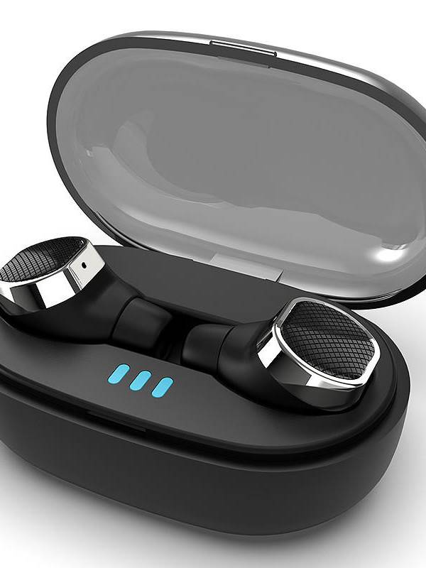 [Bluetooth 5.0] TWS Auriculares inalámbricos verdaderos 6D estéreo IPX5 Impermeable Llamada binaural con cancelación de