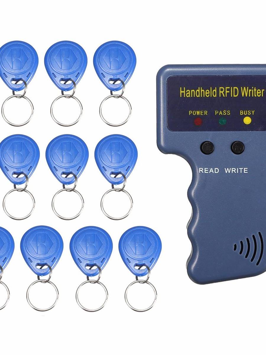 Copiadora / Escritora / Lectores / Duplicadora de mano de 125 KHz RFID con etiquetas de identificación MC de 10 piezas
