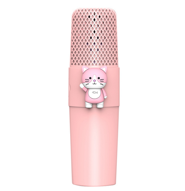 Lebo Childrens Cartoon Wireless Micrófono Audio Stereo Integrado Karaoke Teléfono móvil Bluetooth Mic