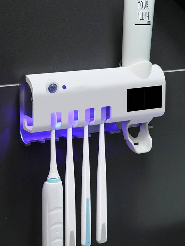 MIKATU Smart PIR Inducción Cepillo de dientes eléctrico Esterilizador Cepillo de dientes Esterilizador Soporte