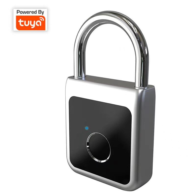 Tuya bluetooth Smart cerradura candado de huellas dactilares Impermeable USB recargable de seguridad sin llave cerradura