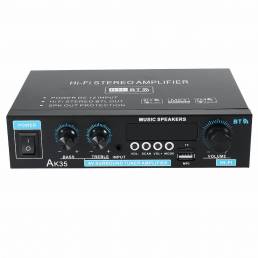 AK35 110-240V 2x30W Mini 2.0 canales digitales Amplificador bluetooth 5.0 Receptor Reproductor de música USB estéreo par
