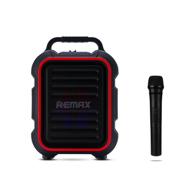 REMAX RB-X3 Portable Bluetooth K Song Speaker Subwoofer bajo Manos libres al aire libre Con micrófono inalámbrico para a