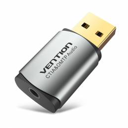 Vention CDLHO 2 en 1 Tarjeta de sonido Interfaz de audio USB Tarjeta de sonido externa Adaptador USB de 3