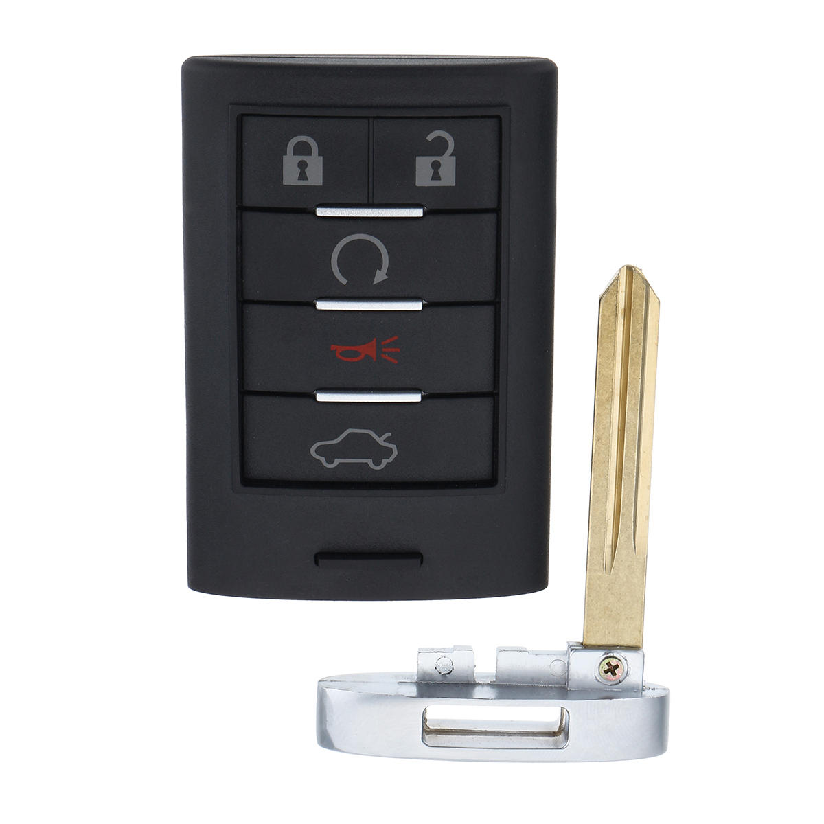 5 Botón Control remoto Key Fob Keyless Entry Shell con hoja para Cadillac CTS DTS STS XTS