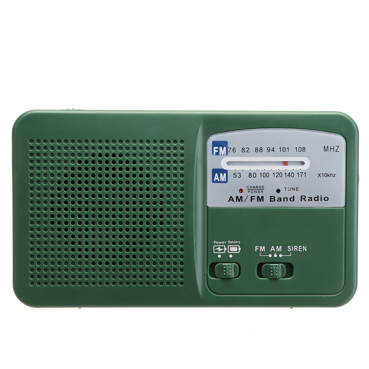 FM AM Radio Cargador de teléfono Linterna Manivela Solar Altavoz con alimentación