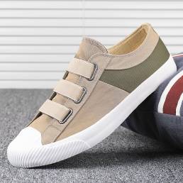 Hombre Colorblock Comfy Transpirable Elastic Banda Slip On Casual Daily Canvas Sneakers