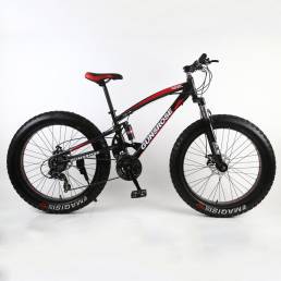 KAIMARTE 26 pulgadas neumático gordo bicicleta de montaña rueda de radios bicicleta de montaña bicicleta de doble amorti