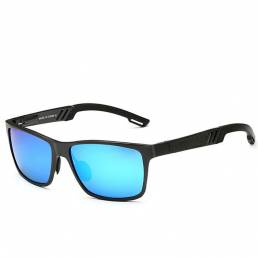 Protección UV para hombres Aleación de magnesio de aluminio polarizado Sun Glassess Driving Outdooors Eyeglasseess