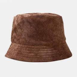 Unisex Algodón Cálido Color sólido Visera Casual Moda Pareja Sombrero Cubo Sombrero
