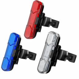 XANES® 4Modes COB 30Lumen USB Luz de cola de bicicleta recargable Luz de advertencia de bicicleta multicolor Accesorios