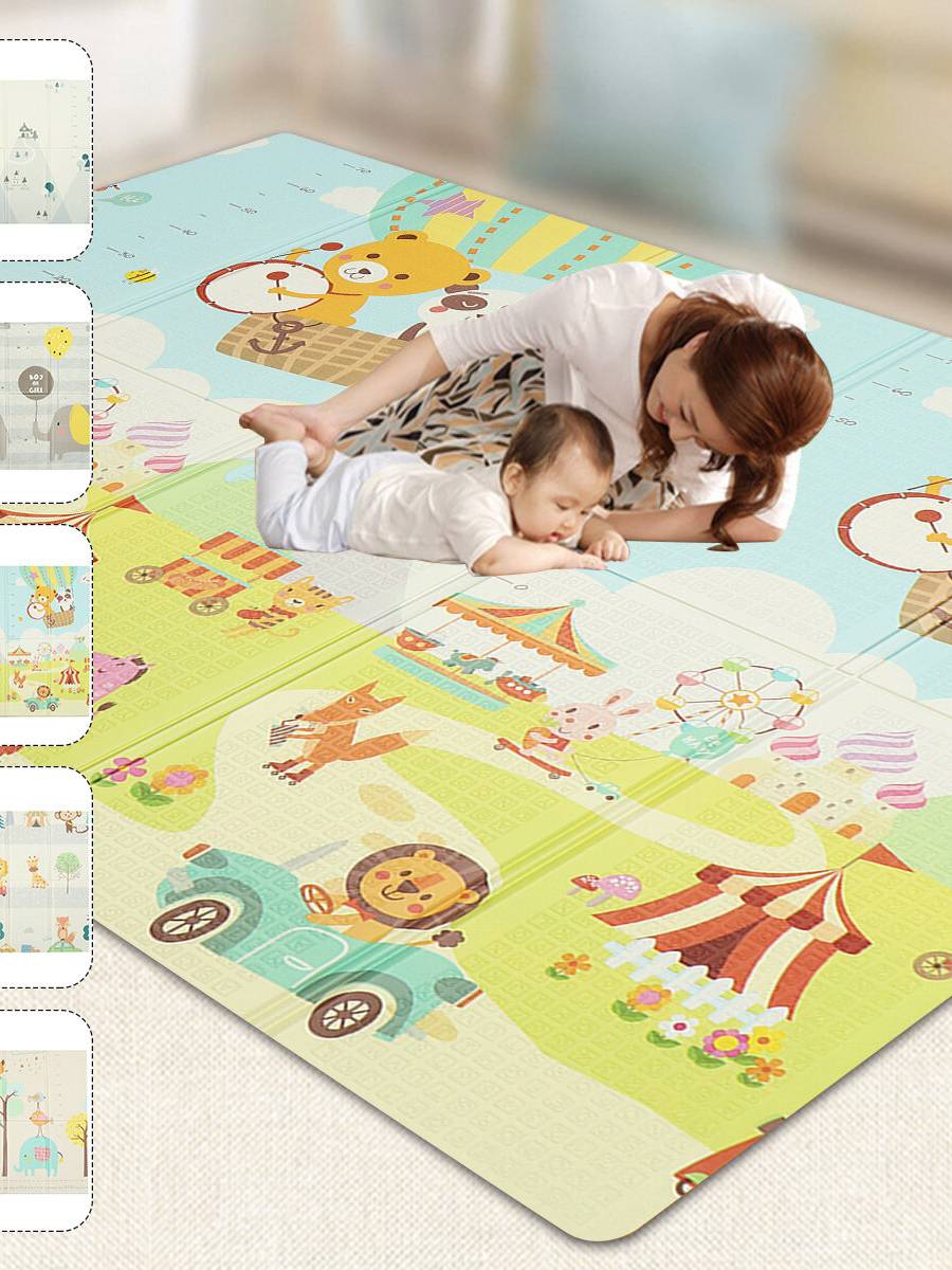 200x180cm alfombra plegable de dibujos animados para bebés