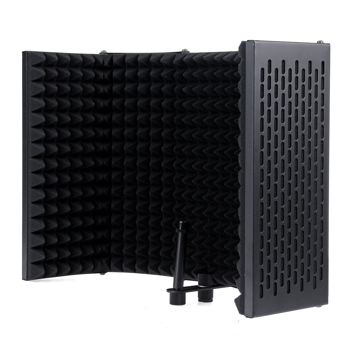 Estudio plegable de 5 paneles Micrófono Escudo de aislamiento Grabación Absorbedor de sonido Panel de espuma Soporte de