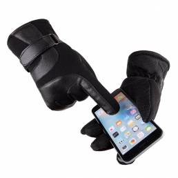 Winter Warm Unisex Touch-Screen Thermal Lined Full-finger Guantes para teléfonos inteligentes tabletas