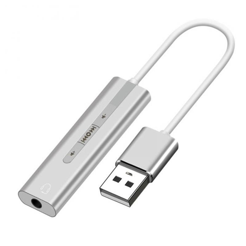 Bakeey Adaptador USB 2 en 1 Cable de audio USB a 3.5 mm Tarjeta de sonido externa USB Adaptador de audio para auriculare