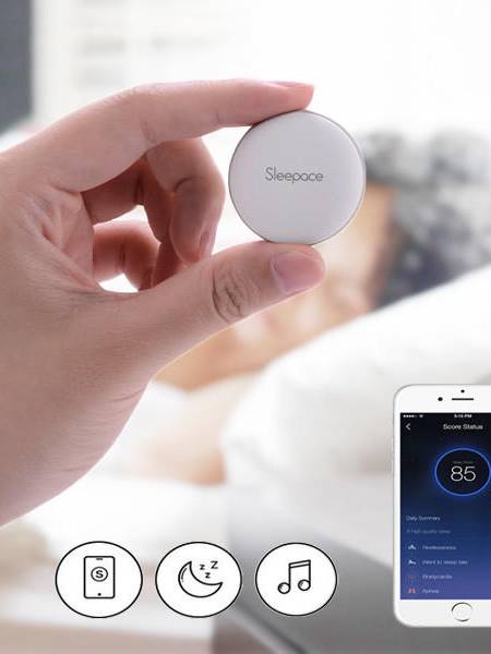Sleepace Smart Mini WiFi APP Control Sleep Dot Analysis Monitor Dormitorio Sleep Sensor Dispositivo de mejora de la cali