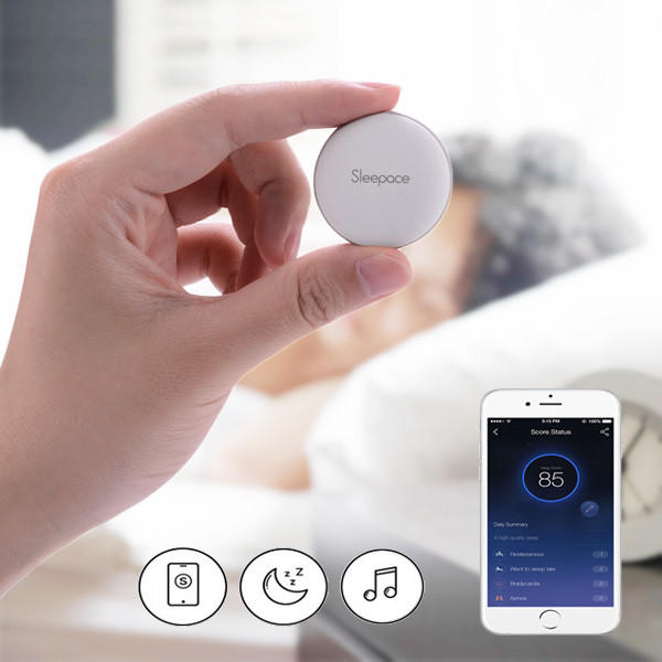 Sleepace Smart Mini WiFi APP Control Sleep Dot Analysis Monitor Dormitorio Sleep Sensor Dispositivo de mejora de la cali