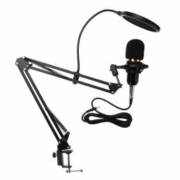 BM800 Micrófono con brazo flexible Brazo de tijera con brazo de suspensión de micrófono Stand Holder