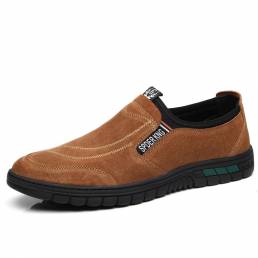 Zapatos cómodos de los holgazanes del resbalón perezoso del dedo del pie redondo antideslizante de las costuras de cuero