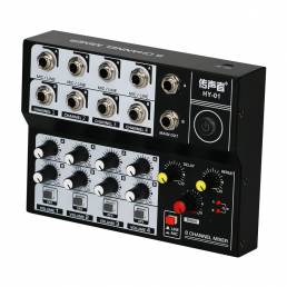 Mezclador de audio de 8 canales Mezclador de audio profesional Reproductor de MP3 Familia Mezclador de reverberación KTV