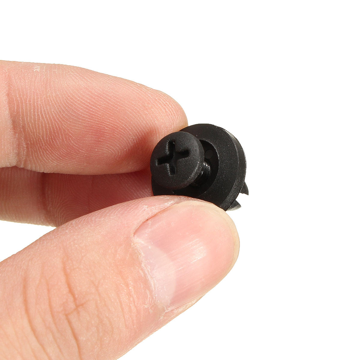 50 piezas Coche parachoques guardabarros 6 mm agujero negro plástico remaches Coche Clip sujetador para Toyota