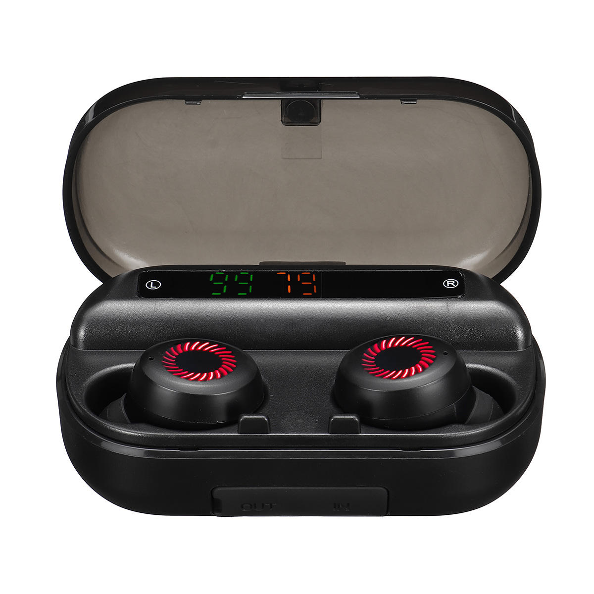 V10 TWS bluetooth 5.0 In-ear Auricular Deportes estéreo inalámbricos Auriculares Digital Pantalla Auriculares con carga